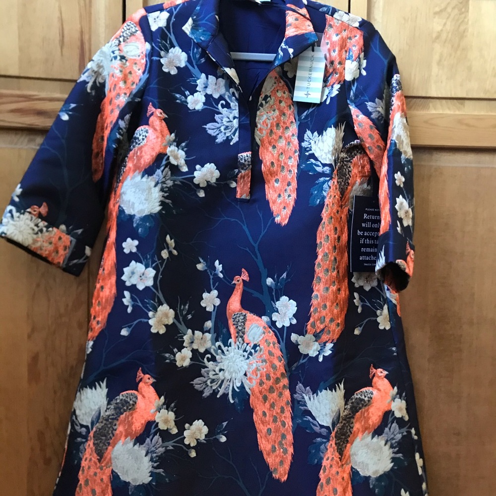 Tuckernuck Metallic Peacock Jacquard Megan Dress